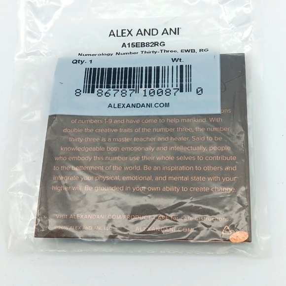 Alex and Ani Numerology Bracelet NWT 33 gold - Picture 3 of 4